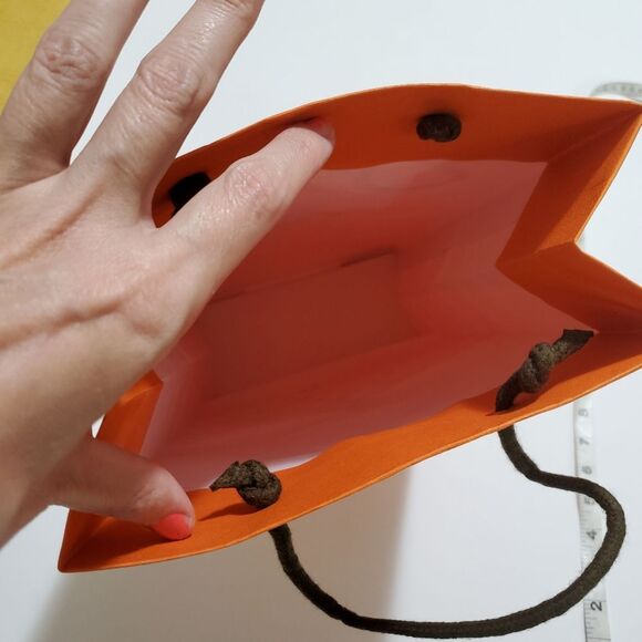 Hermes shopping bag orange paper logo authentic - Picture 3 of 3